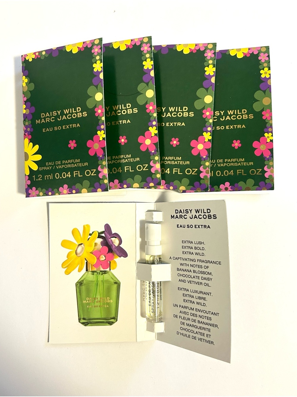 1.5mlx5 Daisy Wild Marc Jacobs Eau So Extra samples spray set